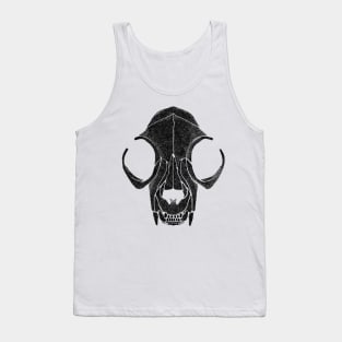 Cat Skull Black Tank Top